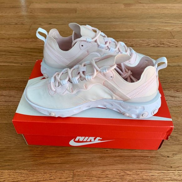 Nike React Element 55 Pale Pink Womens Shoes - Picture 2 of 6